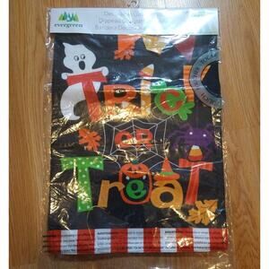 Evergreen Decorative Garden Halloween Pumpkin Trick-Or-Treat Flags